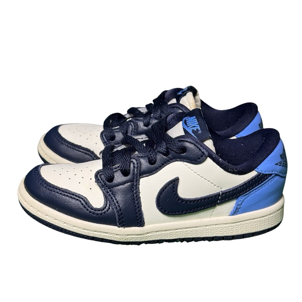 Nike Air Jordan 1 Low OG Obsidian UNC FQ5435-400 Toddler Size 9C Blue Navy